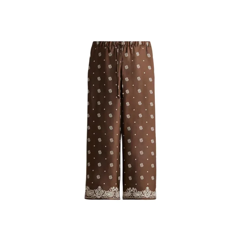 H&M Casual Pants Women's Brown/White-0