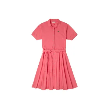 LACOSTE Short-Sleeved Dresses Women's Watermelon Red