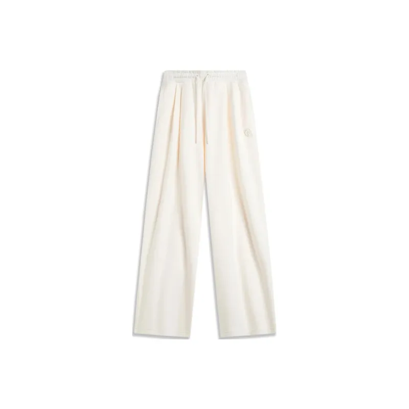 LiNing x LEAGUE OF LEGENDS Sports Life Collection Knitted Sweatpants Women's Ecru-0