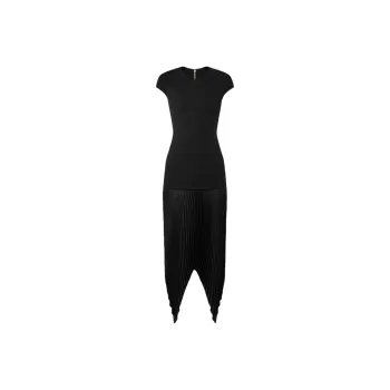 LOUIS VUITTON Embossed Monogram Pleated Dress