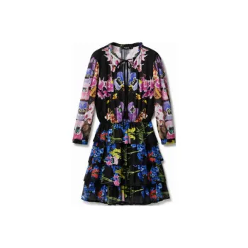 Desigual Long Sleeved Dress Women's Multicolor