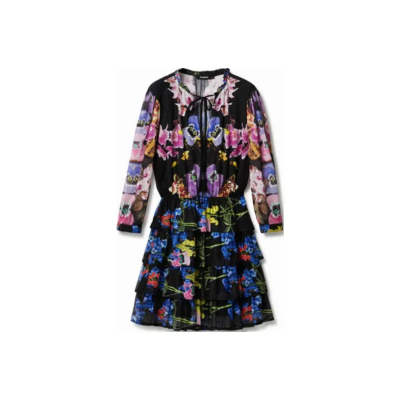Desigual Long Sleeved Dress Women's Multicolor-0