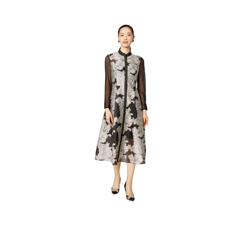 BBLLUUEE Long Sleeved Dress Women's Ink Black-0