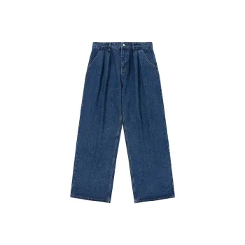 ISaluteU Wide Leg Jeans Unisex Dark Blue