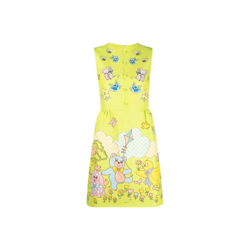 MOSCHINO Sleeveless Dresses Women's Yellow-0