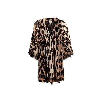 GANNI Long Sleeved Dresses Women's Brown