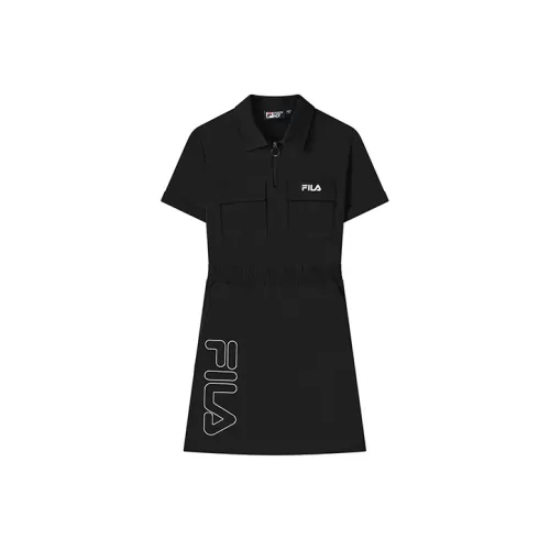 FILA x Magic Stick Short Sleeved Dresses Women's Jet Black