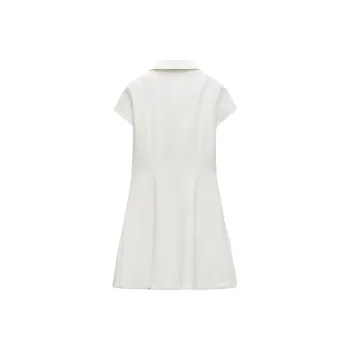 ZARA Short Sleeved Dress Women's White