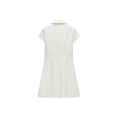 ZARA Short Sleeved Dress Women's White
