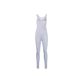 SAINT LAURENT Ribbed Bodysuit 'Gris Chine'
