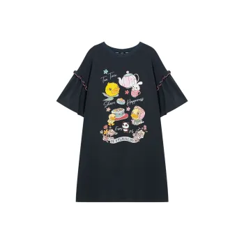 B.Duck Short Sleeved Dresses Women's Dark Gray