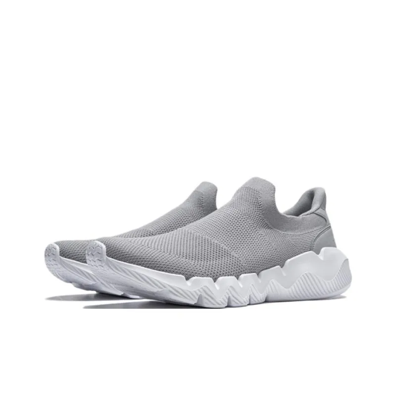 LiNing Abrasion Resistant Rebound Low Top Casual Shoes Men's Ultimate Gray-2
