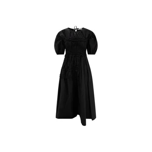 CECILIE BAHNSEN Smocked Lace up Back Dress