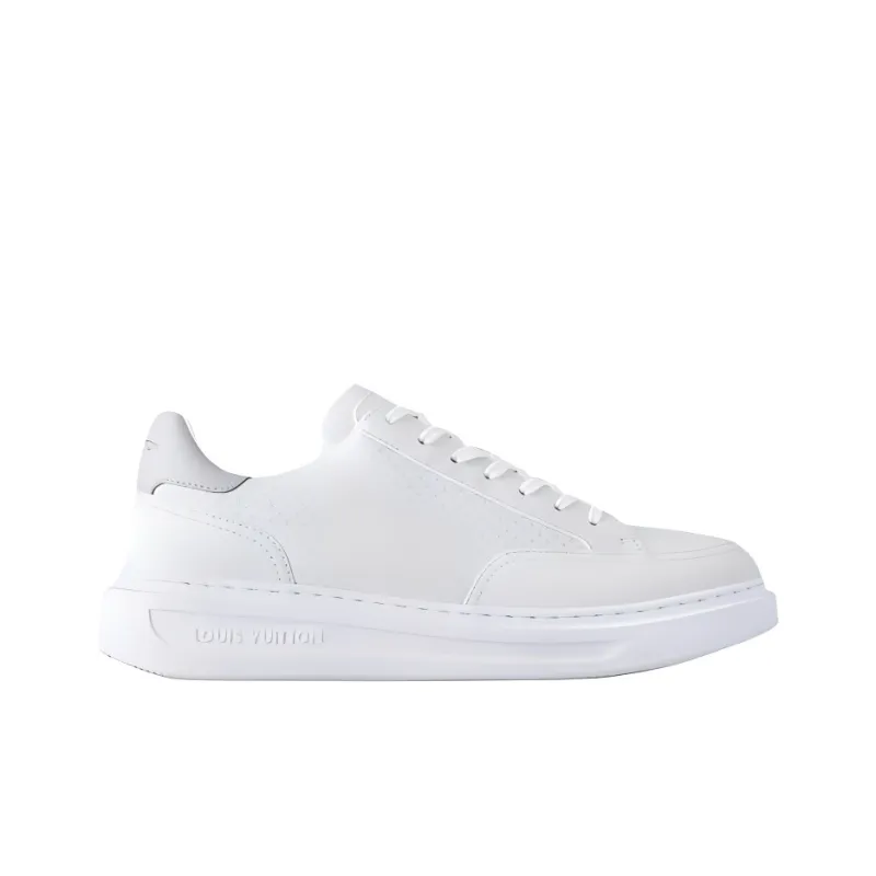 LOUIS VUITTON Beverly Hills Low Top Skateboard Shoes Men's White-1