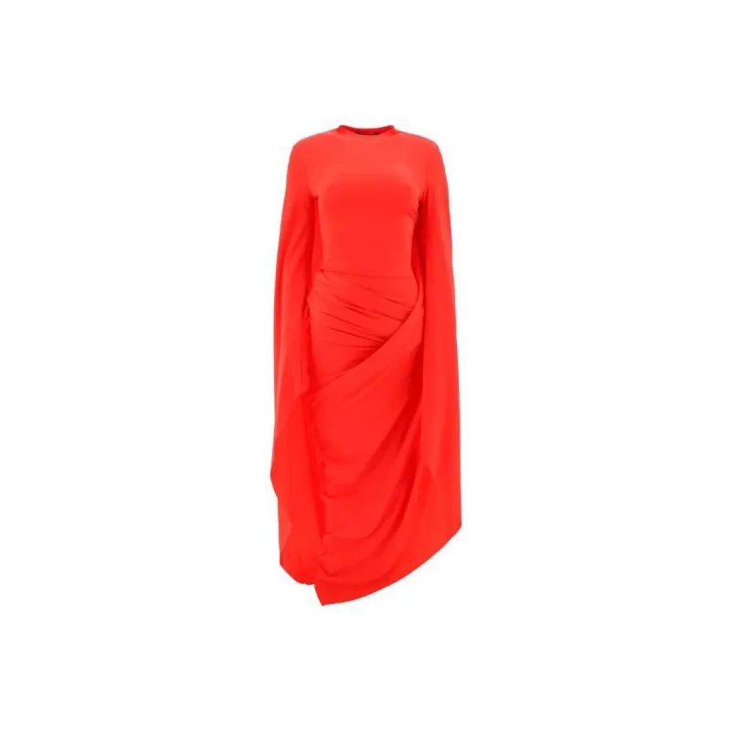 Balenciaga FW22 Long-Sleeved Dresses Regular Fit Women's Red-0