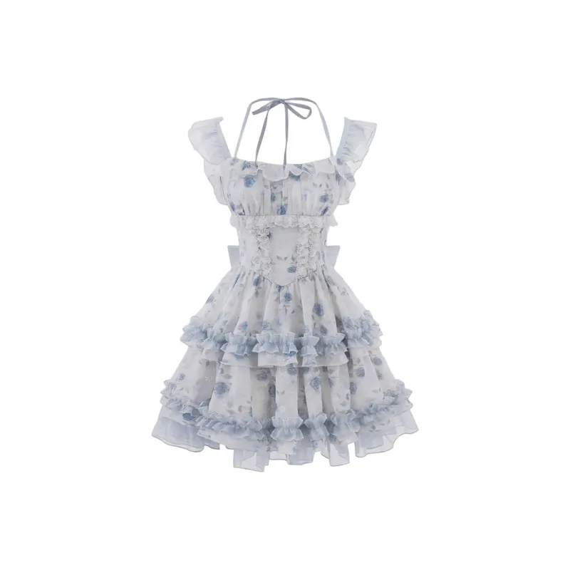 UTHA Short Sleeved Dress Women's Blue-0