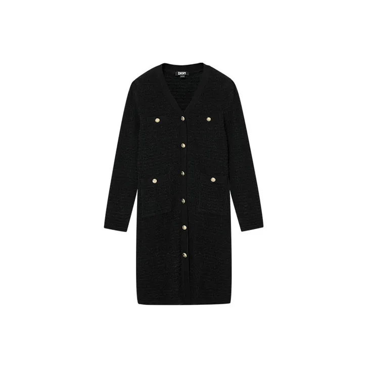 DKNY Long-Sleeved Dresses Women's Black-0