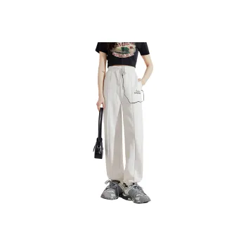 Tonlion Knitted Sports Pants Women's Beige Misty Gray