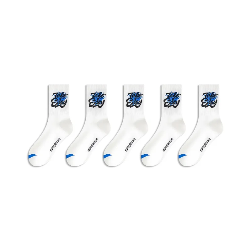 Taste The Color Mid Calf Socks Unisex 5 Pack-8