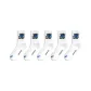 5-Pack White Blue