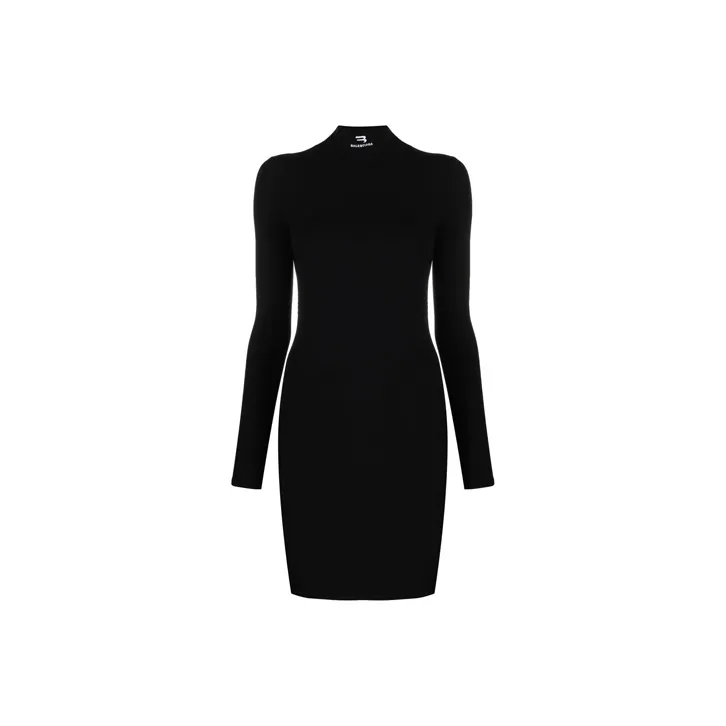 Balenciaga Open Back Dress 'Black'-0