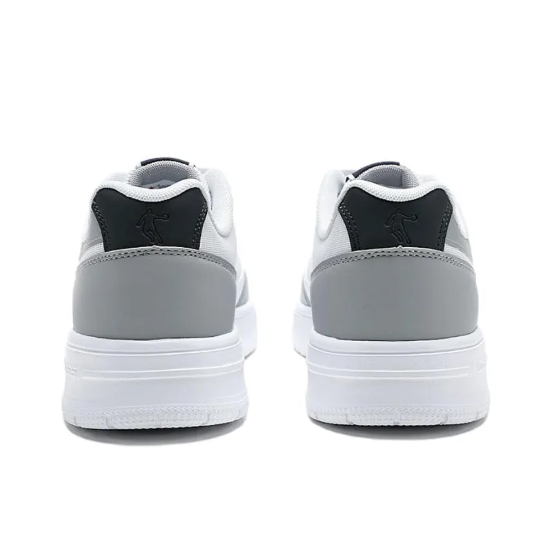 QIAODAN Dry Slip Resistant, Lightweight, And Breathable Low Top Skateboard Shoes Men's Jordan White Cloud Gray-4