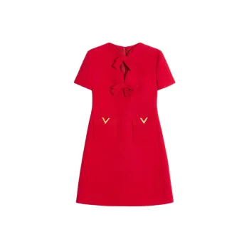 Valentino Bow Detailed A Line Mini Dress
