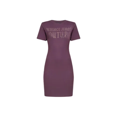 VERSACE JEANS Logo embellished T shirt Dress