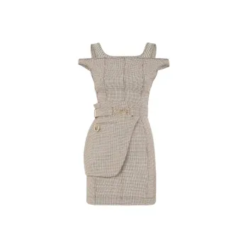 FENDI Sleeveless Dress Women's Beige