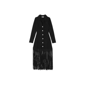 Sandro Long Sleeved Dresses Women's Black