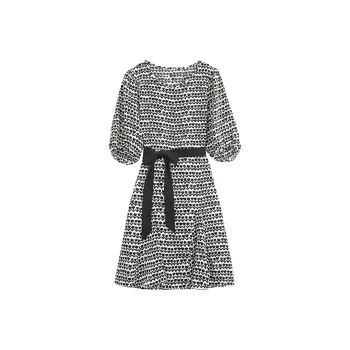OZVO Short Sleeved Dresses Women's Houndstooth