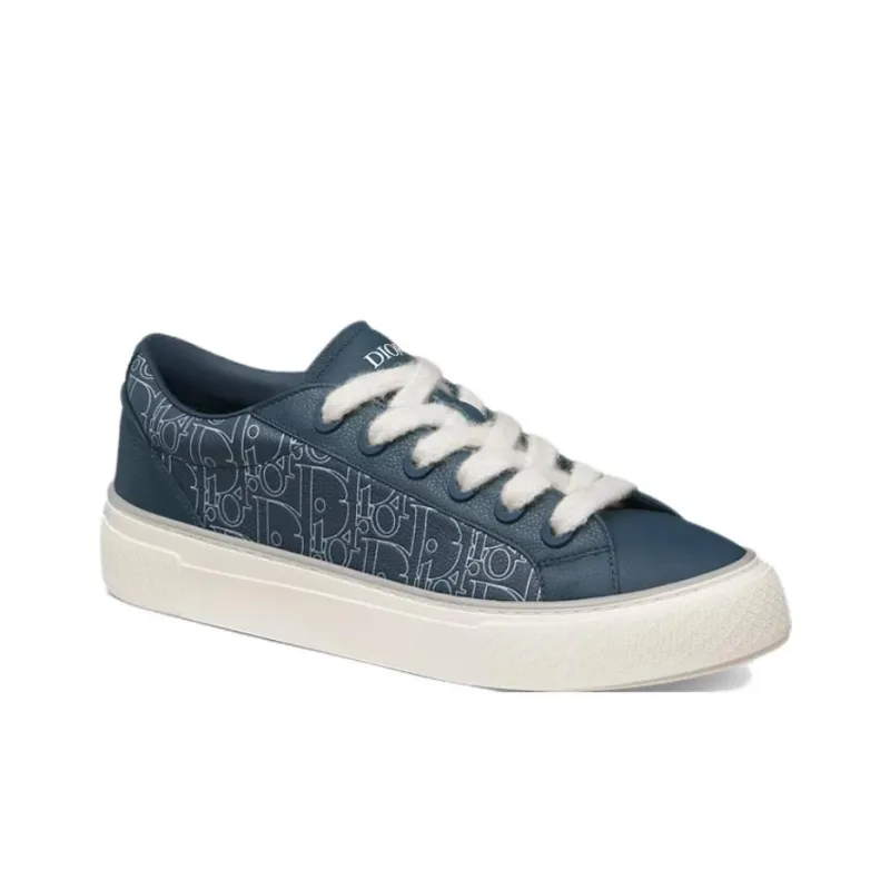 DIOR B33 Spin Low Top Skateboard Shoes Men's Marine Blue-2