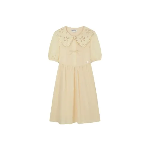 Teenie Weenie Short Sleeved Dresses Women's Light Khaki