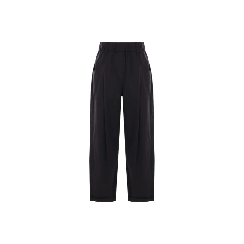 Brunello Cucinelli Monili chain Poplin Trousers-0