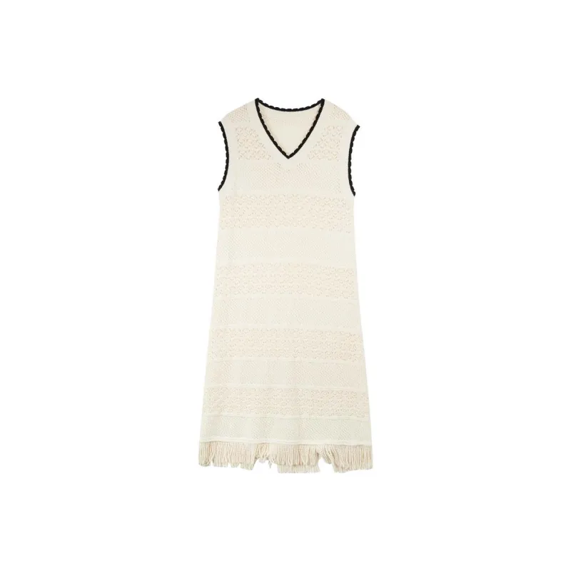 3COLOUR Sleeveless Dresses Women's White-0