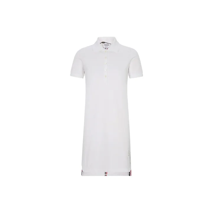 THOM BROWNE Rwb Striped Polo Dress-0