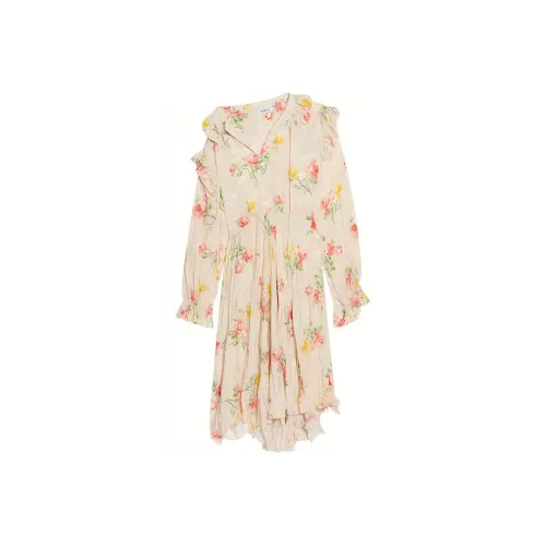 Balenciaga Vintage Flower Off Shoulder Dress