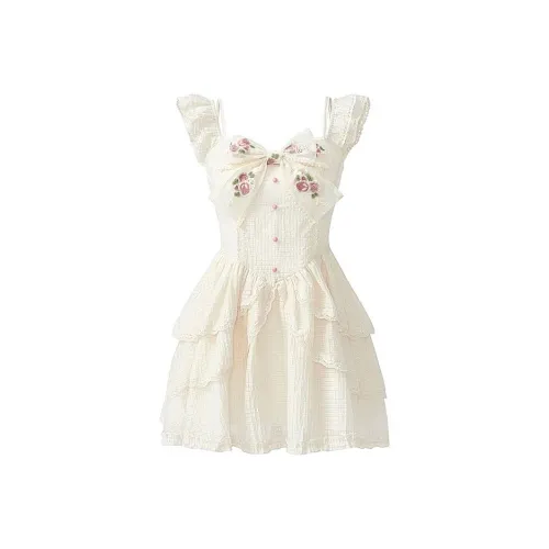 Incolore Short Sleeved Dresses Women's Apricot