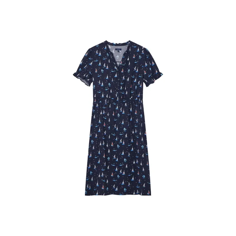 NAUTICA Short Sleeved Dress Women's Navy Blue-0