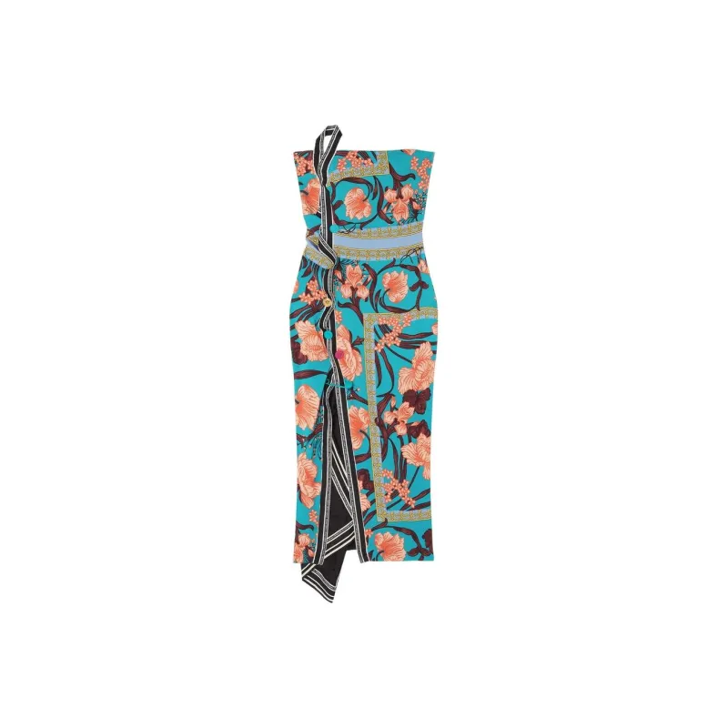 VERSACE Sleeveless Dresses Women's Blue-0