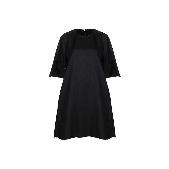 Maison Margiela Frayed Edge Midi Shift Dress-0