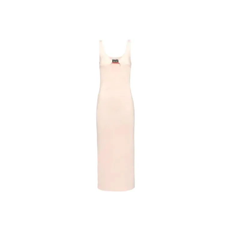 MIU MIU Stretch jersey Keyhole neck Dress-0