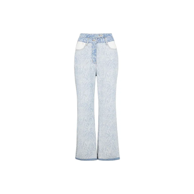 Sonia Rykiel Zebra High rise Flared Jeans-0