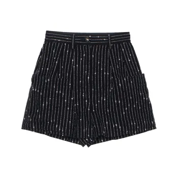 CHANEL 23 New Spring And Summer Arrivals Casual Shorts Women's Black/Light Pink