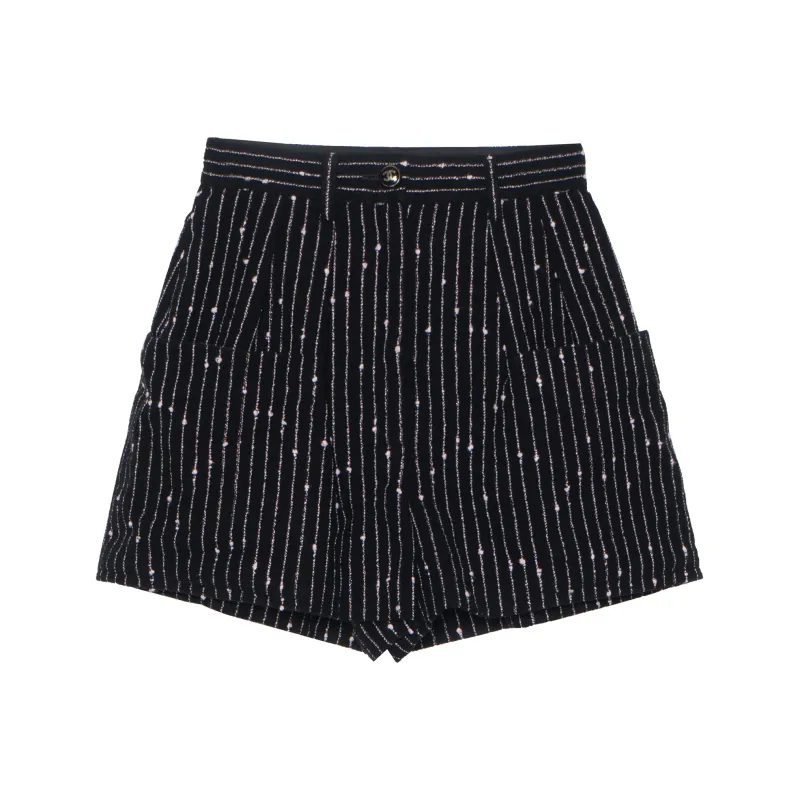 CHANEL 23 New Spring And Summer Arrivals Casual Shorts Women's Black/Light Pink-0