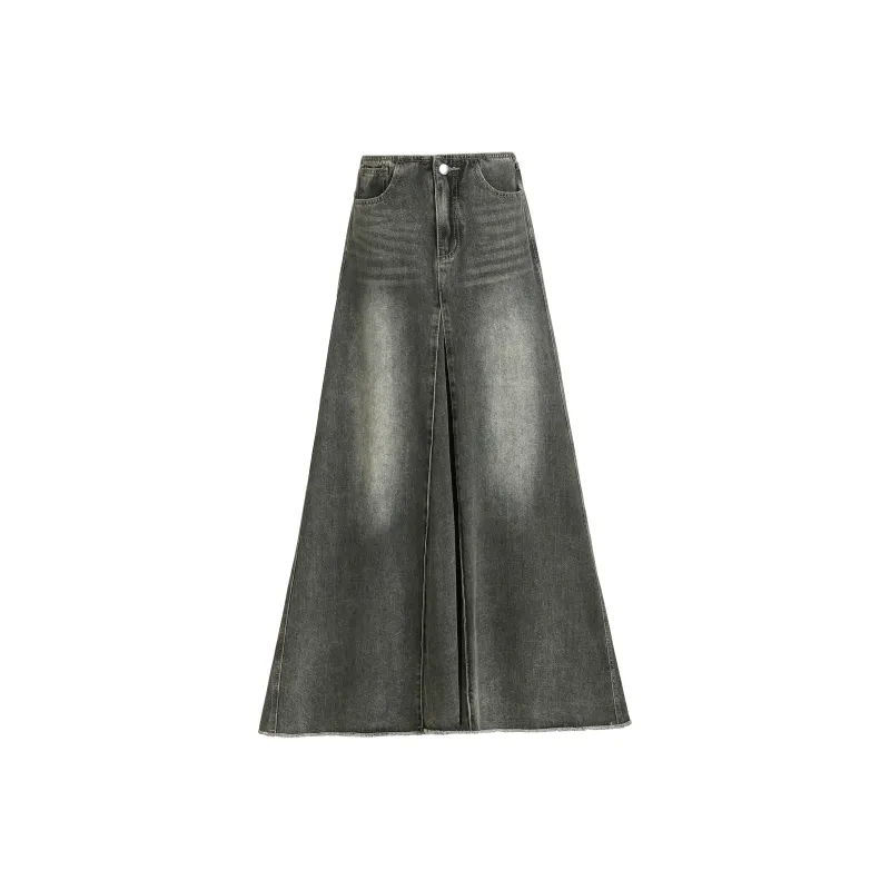 Rose Denim Long Skirts Women's-0
