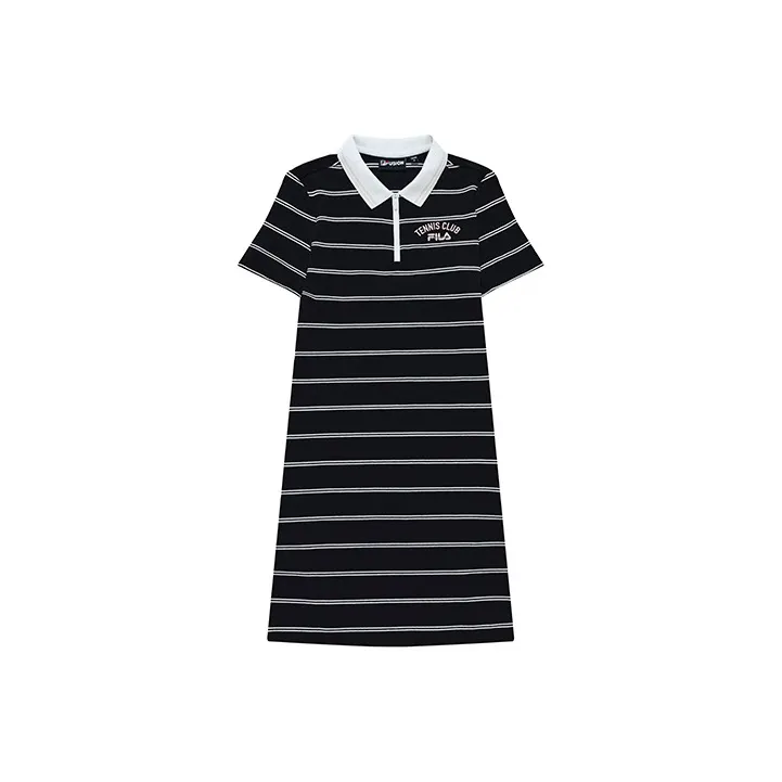 FILA FUSION Short Sleeved Dresses Women's Pitch Black-0