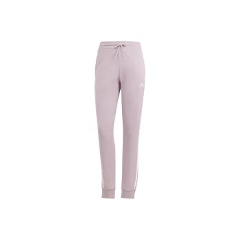 Adidas Essentials 3-Stripes French Terry Cuffed Joggers Knitted Sports Pants Women's Purple
