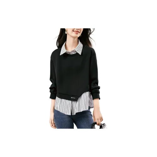 XIANSINIAO Sweatshirts Women's Black