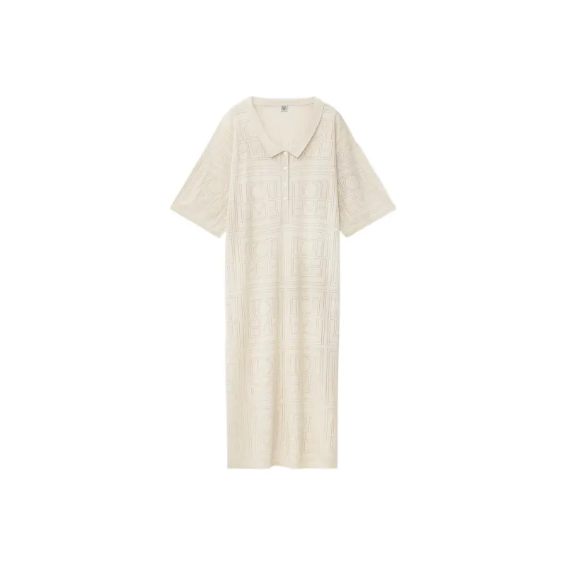 TOTEME Long-Sleeved Dresses Women's Cream White-0